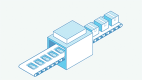 Estuchado, multienvasado y Caja Icono de categoría de envasado