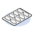 Semi-Rígido Blíster para tabletas  Tipo de Empaque  Icono